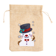 Load image into Gallery viewer, 5D DIY Diamond Painting Christmas Linen Gift Bag Cartoon Home Decor