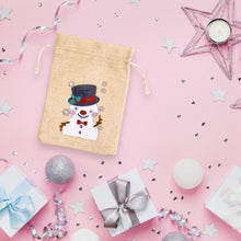Load image into Gallery viewer, 5D DIY Diamond Painting Christmas Linen Gift Bag Cartoon Home Decor