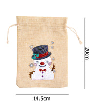 Load image into Gallery viewer, 5D DIY Diamond Painting Christmas Linen Gift Bag Cartoon Home Decor