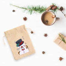 Load image into Gallery viewer, 5D DIY Diamond Painting Christmas Linen Gift Bag Cartoon Home Decor