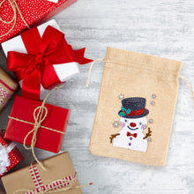 Load image into Gallery viewer, 5D DIY Diamond Painting Christmas Linen Gift Bag Cartoon Home Decor