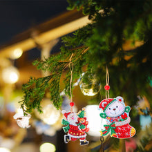 Load image into Gallery viewer, Christmas Diamond Drill Dots Painting Crystal Xmas Trees Pendant