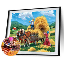 Load image into Gallery viewer, Round Diamond Painting - Full Round -  Country road carriage (40*30cm)