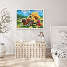 Load image into Gallery viewer, Round Diamond Painting - Full Round -  Country road carriage (40*30cm)