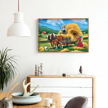 Load image into Gallery viewer, Round Diamond Painting - Full Round -  Country road carriage (40*30cm)