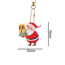 Load image into Gallery viewer, 8pcs DIY Acrylic Full Special Drill Diamond Christmas Keychain Kits
