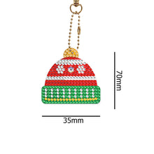 Load image into Gallery viewer, 8pcs DIY Acrylic Full Special Drill Diamond Christmas Keychain Kits