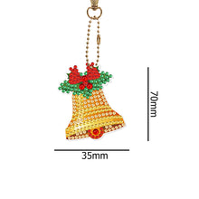 Load image into Gallery viewer, 8pcs DIY Acrylic Full Special Drill Diamond Christmas Keychain Kits
