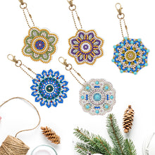 Load image into Gallery viewer, 5pcs DIY Acrylic Full Special Drill Diamond Datura Keychain Kits