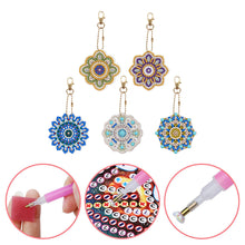 Load image into Gallery viewer, 5pcs DIY Acrylic Full Special Drill Diamond Datura Keychain Kits