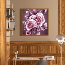 Load image into Gallery viewer, Round Diamond Painting - Full Round -  Butterfly flowers (30*30cm)