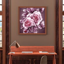 Load image into Gallery viewer, Round Diamond Painting - Full Round -  Butterfly flowers (30*30cm)