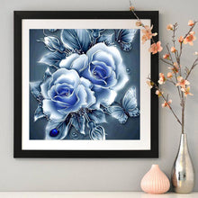 Load image into Gallery viewer, Round Diamond Painting - Full Round -  Butterfly flowers (30*30cm)