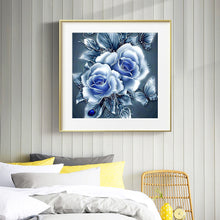 Load image into Gallery viewer, Round Diamond Painting - Full Round -  Butterfly flowers (30*30cm)