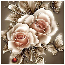 Load image into Gallery viewer, Round Diamond Painting - Full Round -  Butterfly flowers (30*30cm)