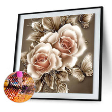 Load image into Gallery viewer, Round Diamond Painting - Full Round -  Butterfly flowers (30*30cm)