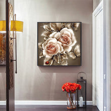 Load image into Gallery viewer, Round Diamond Painting - Full Round -  Butterfly flowers (30*30cm)