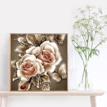 Load image into Gallery viewer, Round Diamond Painting - Full Round -  Butterfly flowers (30*30cm)