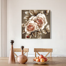 Load image into Gallery viewer, Round Diamond Painting - Full Round -  Butterfly flowers (30*30cm)