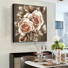 Load image into Gallery viewer, Round Diamond Painting - Full Round -  Butterfly flowers (30*30cm)