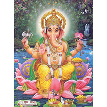 Load image into Gallery viewer, Round Diamond Painting - Full Round -  Buddha elephant (30*40cm)