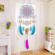 Load image into Gallery viewer, DIY Diamond Painting Dream Catcher Wind Chimes Kit Feather Hanging Craft