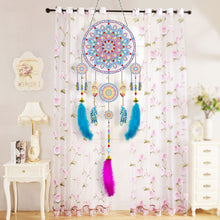 Load image into Gallery viewer, DIY Diamond Painting Dream Catcher Wind Chimes Kit Feather Hanging Craft