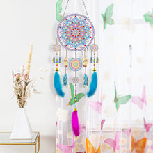 Load image into Gallery viewer, DIY Diamond Painting Dream Catcher Wind Chimes Kit Feather Hanging Craft
