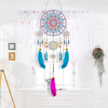 Load image into Gallery viewer, DIY Diamond Painting Dream Catcher Wind Chimes Kit Feather Hanging Craft