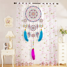 Load image into Gallery viewer, DIY Diamond Painting Dream Catcher Wind Chimes Kit Feather Hanging Craft