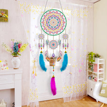 Load image into Gallery viewer, DIY Diamond Painting Dream Catcher Wind Chimes Kit Feather Craft