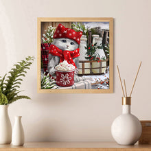Load image into Gallery viewer, Diamond Painting - Full Round - Christmas kitten (30*30CM)