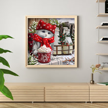 Load image into Gallery viewer, Diamond Painting - Full Round - Christmas kitten (30*30CM)
