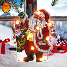 Load image into Gallery viewer, DIY Diamond Painting Light Christmas Tree Snowman Nightlight Lamp