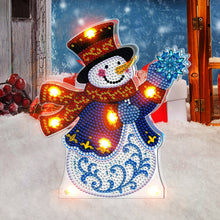 Load image into Gallery viewer, DIY Diamond Painting Light Christmas Tree Snowman Nightlight Lamp