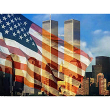 Load image into Gallery viewer, Diamond Painting - Full Round - National Flag Twin Towers (40*30CM)