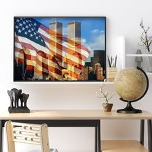 Load image into Gallery viewer, Diamond Painting - Full Round - National Flag Twin Towers (40*30CM)