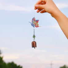 Load image into Gallery viewer, 5D Butterfly Diamond Painting Wind Chime Pendant Mosaic Kit Decor