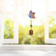 Load image into Gallery viewer, 5D Butterfly Diamond Painting Wind Chime Pendant Mosaic Kit Decor