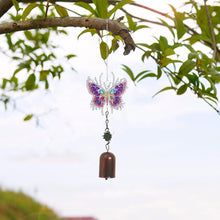 Load image into Gallery viewer, 5D Butterfly Diamond Painting Wind Chime Pendant Mosaic Kit Decor