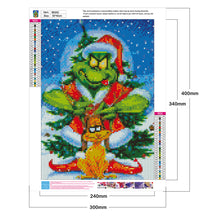 Load image into Gallery viewer, Diamond Painting - Full Round - Christmas Green Furry Monster (30*40cm)