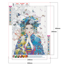 Load image into Gallery viewer, Diamond Painting - Full Round - Beautiful geisha woman (30*40CM)