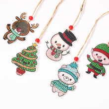 Load image into Gallery viewer, Double-side 5D Diamond Painting DIY Hanging Christmas Trees Pendant