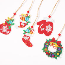 Load image into Gallery viewer, Double-side 5D Diamond Painting DIY Hanging Christmas Trees Pendant