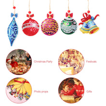 Load image into Gallery viewer, Double-side 5D Diamond Painting DIY Hanging Christmas Trees Pendant