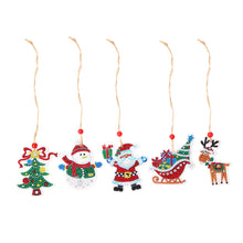 Load image into Gallery viewer, Double-side 5D Diamond Painting DIY Hanging Christmas Trees Pendant