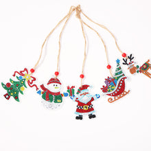 Load image into Gallery viewer, Double-side 5D Diamond Painting DIY Hanging Christmas Trees Pendant
