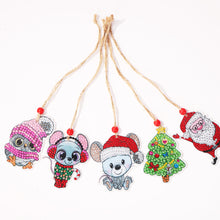 Load image into Gallery viewer, Double-side 5D Diamond Painting DIY Hanging Christmas Trees Pendant