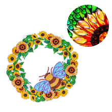 Load image into Gallery viewer, 5D DIY Diamond Painting Crystal Bee Wreath Art Door Hanging Decor