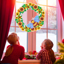 Load image into Gallery viewer, 5D DIY Diamond Painting Crystal Bee Wreath Art Door Hanging Decor